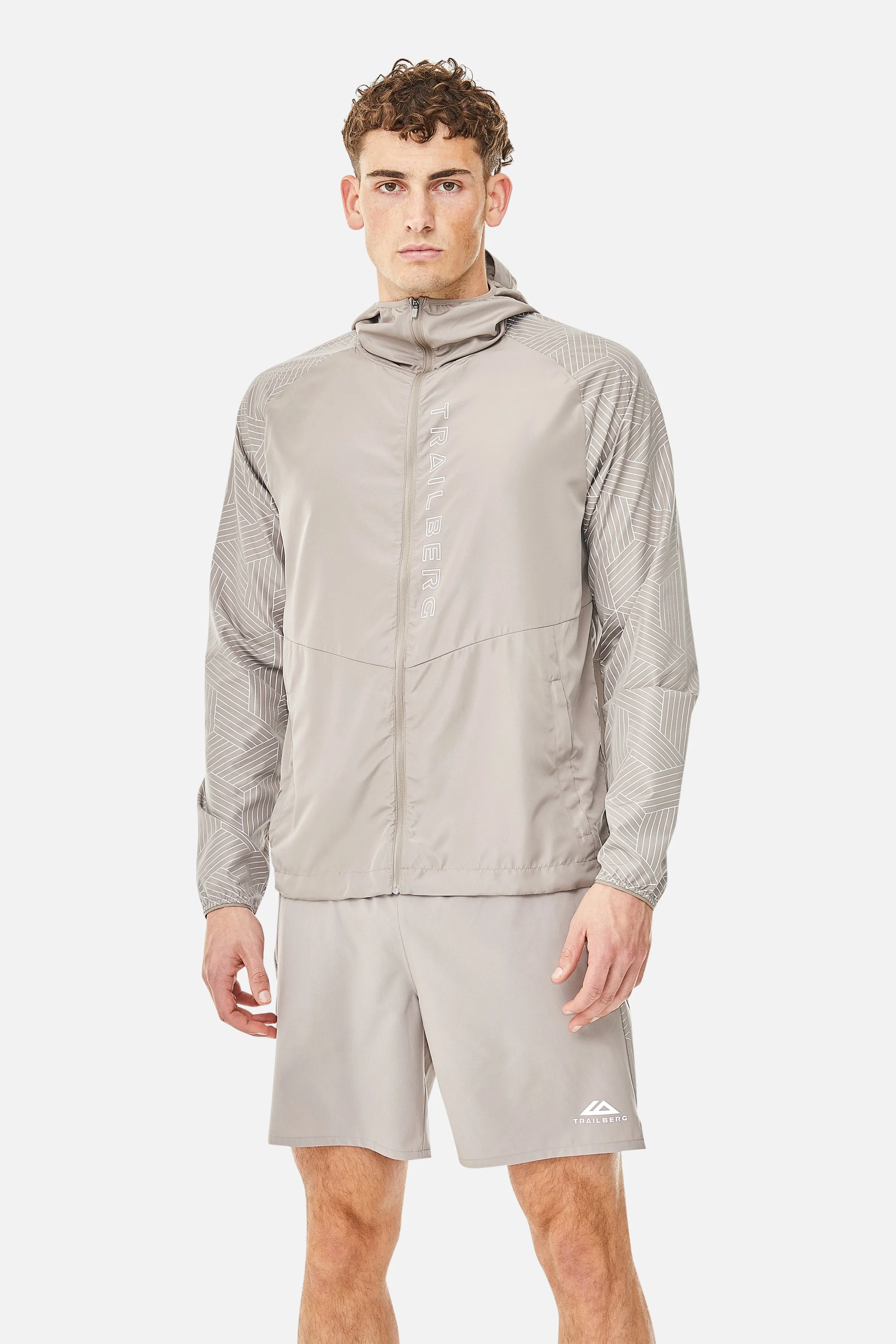 Trailberg Axis Jacquard Windbreaker - Moon Rock