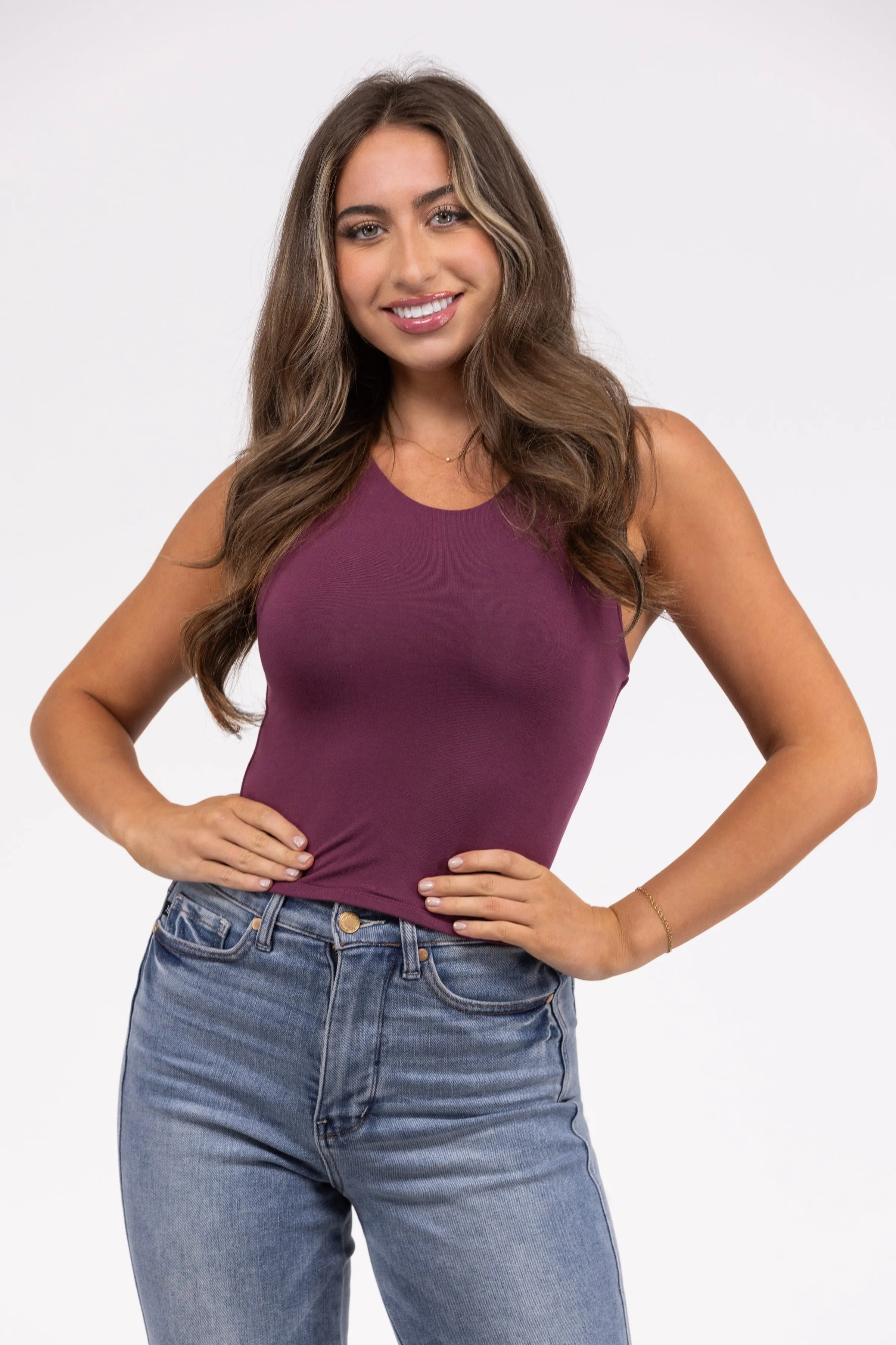 Trending Upwards Women's High Neck Double Lined Crop Tank Top