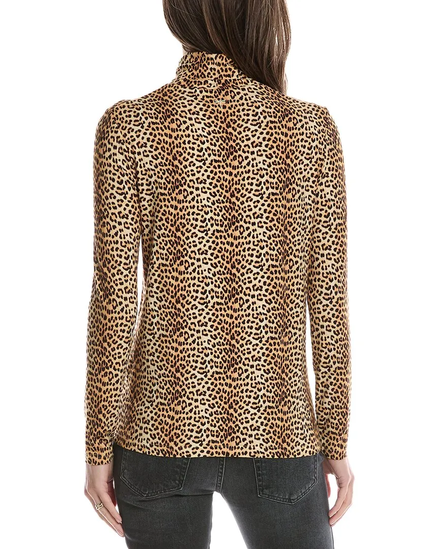 tyler b?e Cheetah Scrunch Turtleneck Top