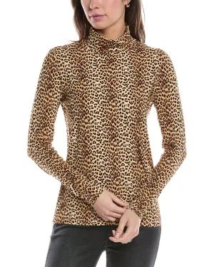 tyler b?e Cheetah Scrunch Turtleneck Top