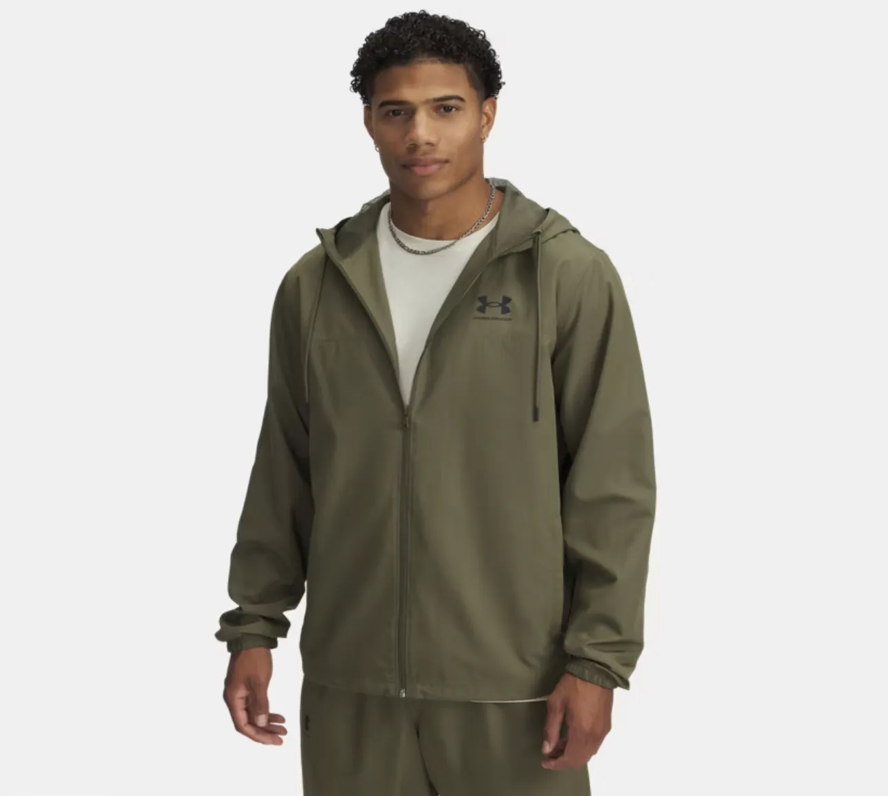 Under Armour Rival Woven Windbreaker - Khaki