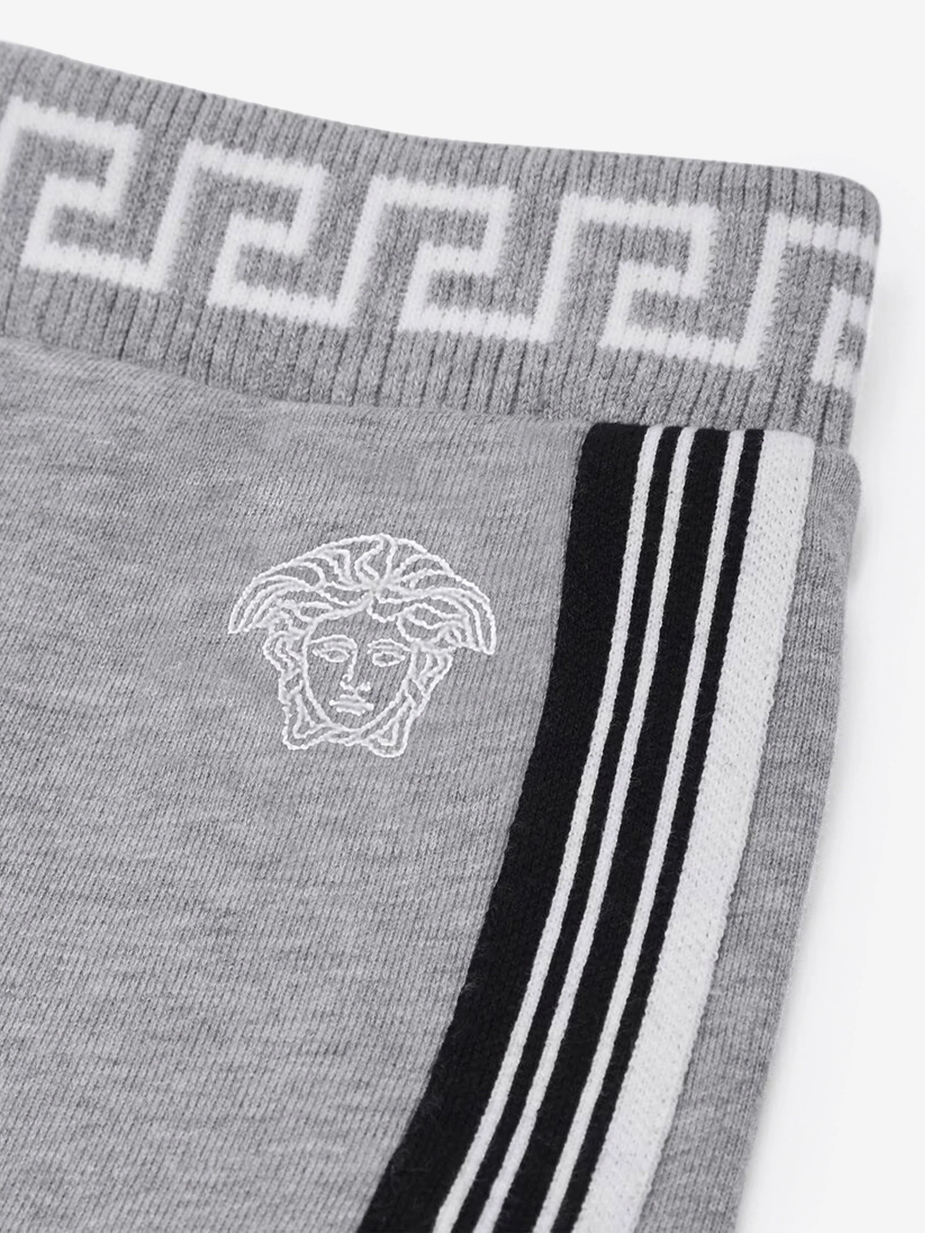 Versace Baby Boys Medusa Logo Shorts in Grey