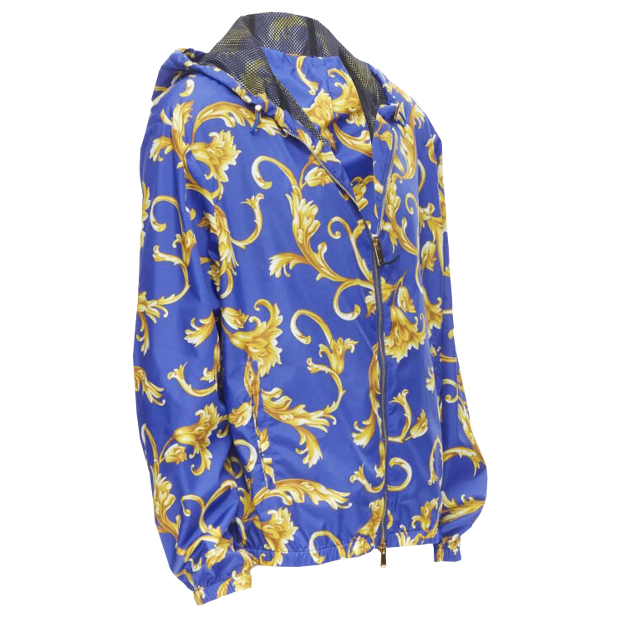 Versace Barocco Istante print nylon windbreaker jacket