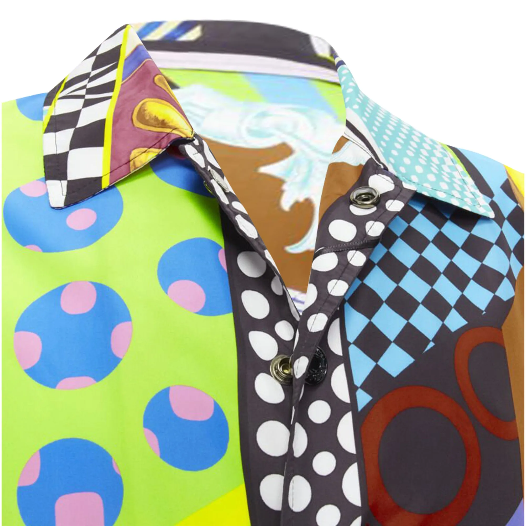 Versace Pop Temple print nylon windbreaker shirt jacket