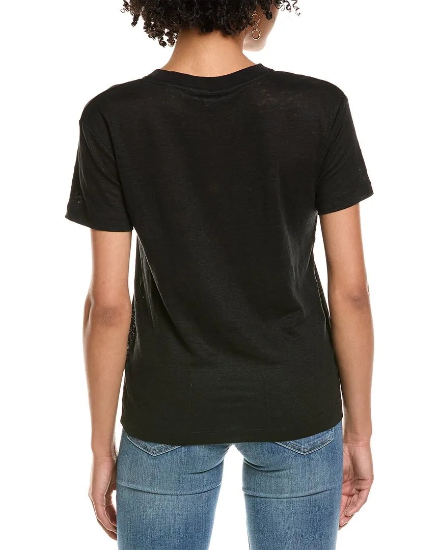 Vince Drop Shoulder Linen Top