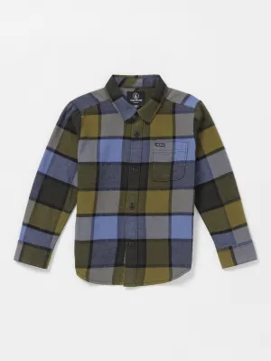 Volcom Caden Plaid Flannel Rinsed Black Volcom