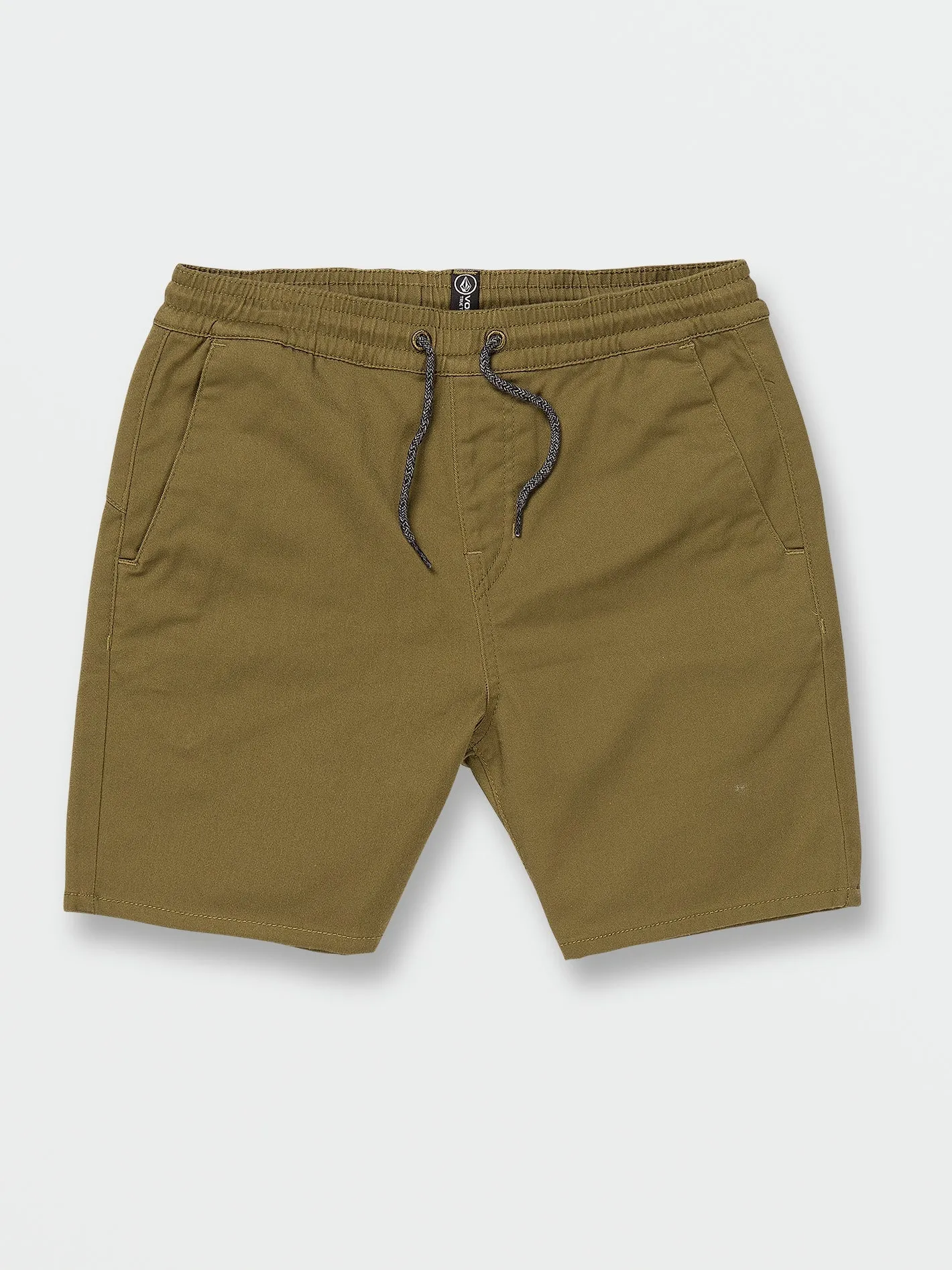 Volcom Frickin Elastic Waist Boys Shorts (Age 8-14) Old Mill Volcom