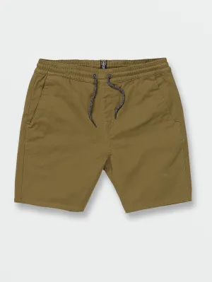Volcom Frickin Elastic Waist Boys Shorts (Age 8-14) Old Mill Volcom