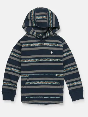 Volcom Seed Stone Hood Long Sleeve Shirt (Age 2-7) Navy Volcom