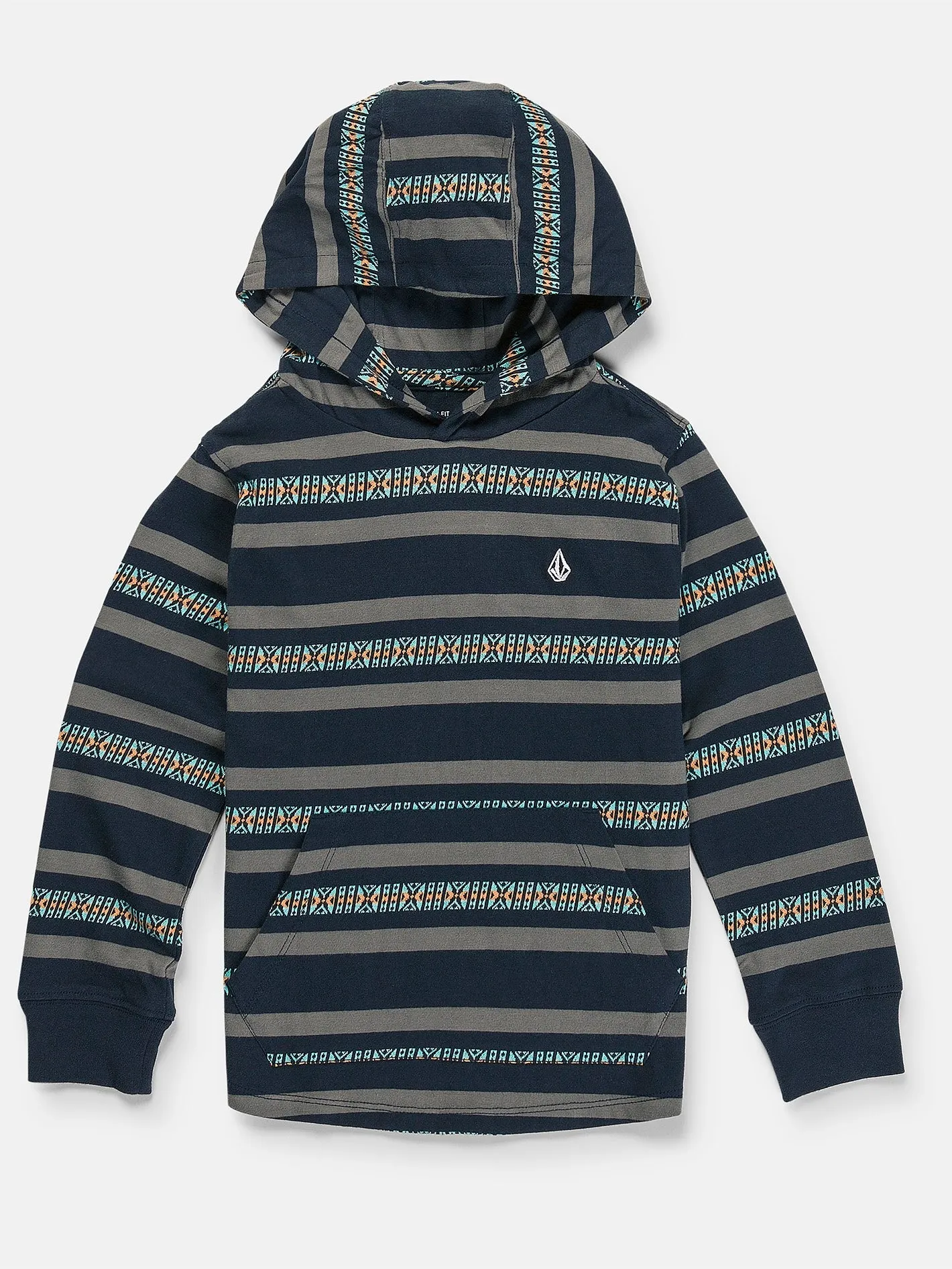 Volcom Seed Stone Hood Long Sleeve Shirt (Age 2-7) Navy Volcom