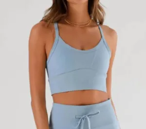 Volley Top In Sky Blue