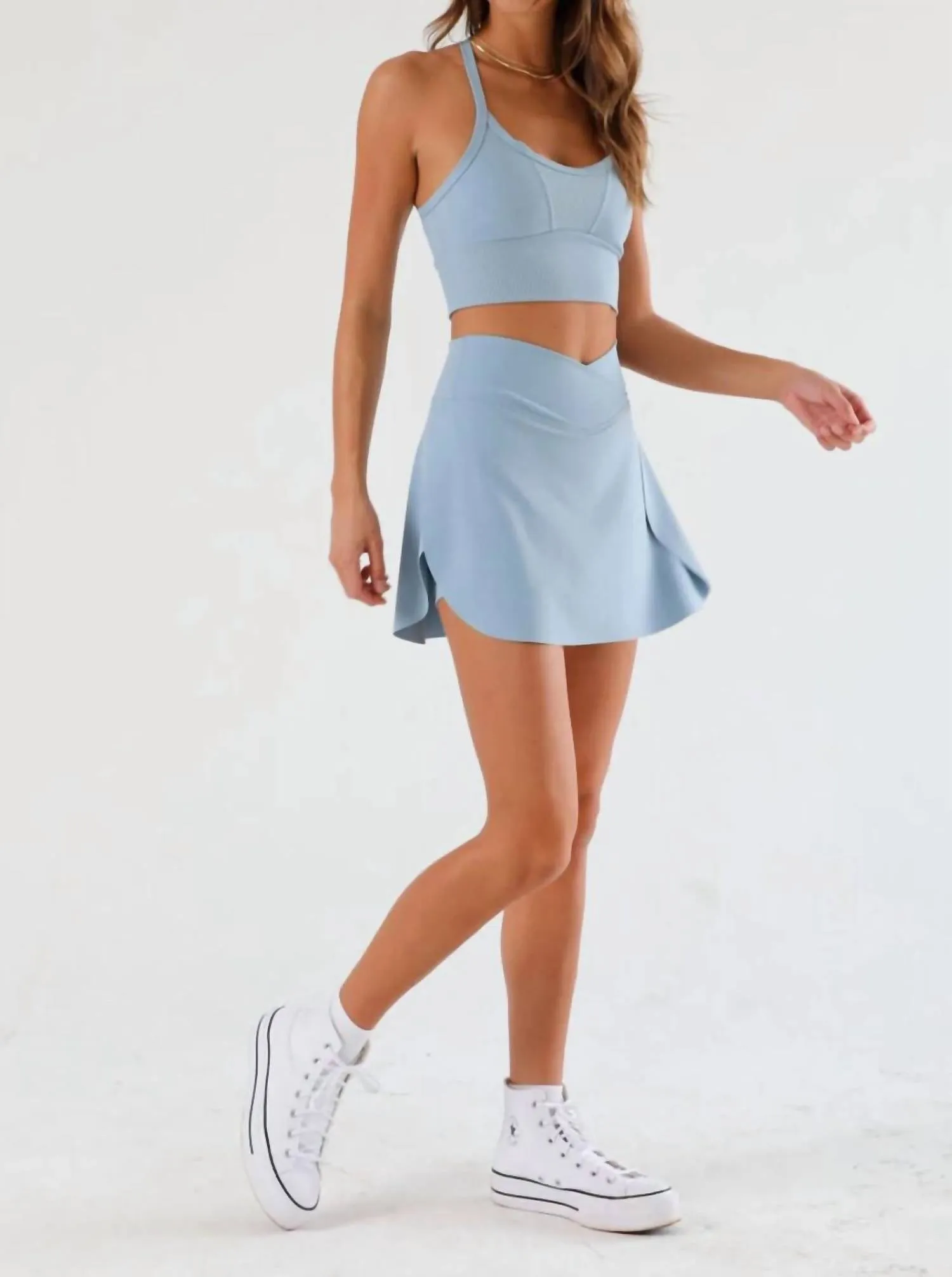 Volley Top In Sky Blue