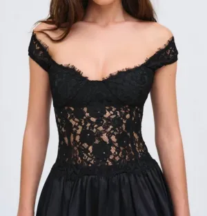 Waverly Lace Top In Black