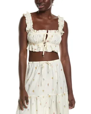 WeWoreWhat Double Tie Top