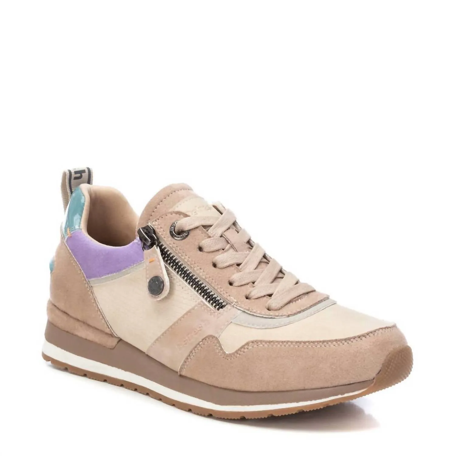 Women's Adjustable Lace Sneakers In Taupe