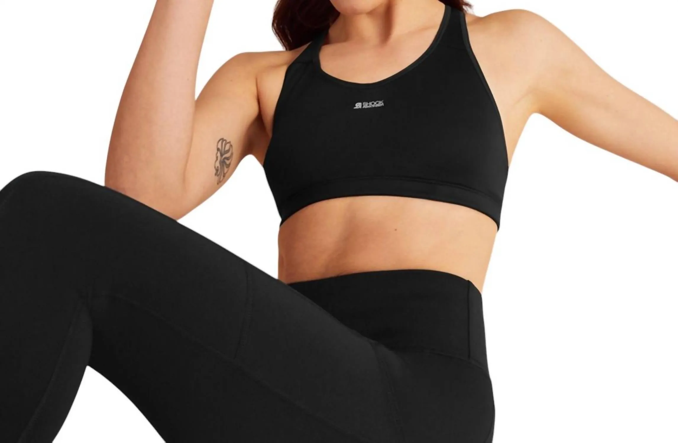 Women's Crop Top Sports Bra In Black