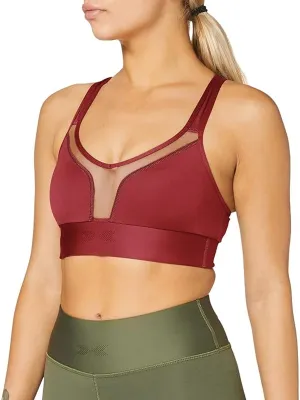 Women's Elevate Sports Bra,Burgundy