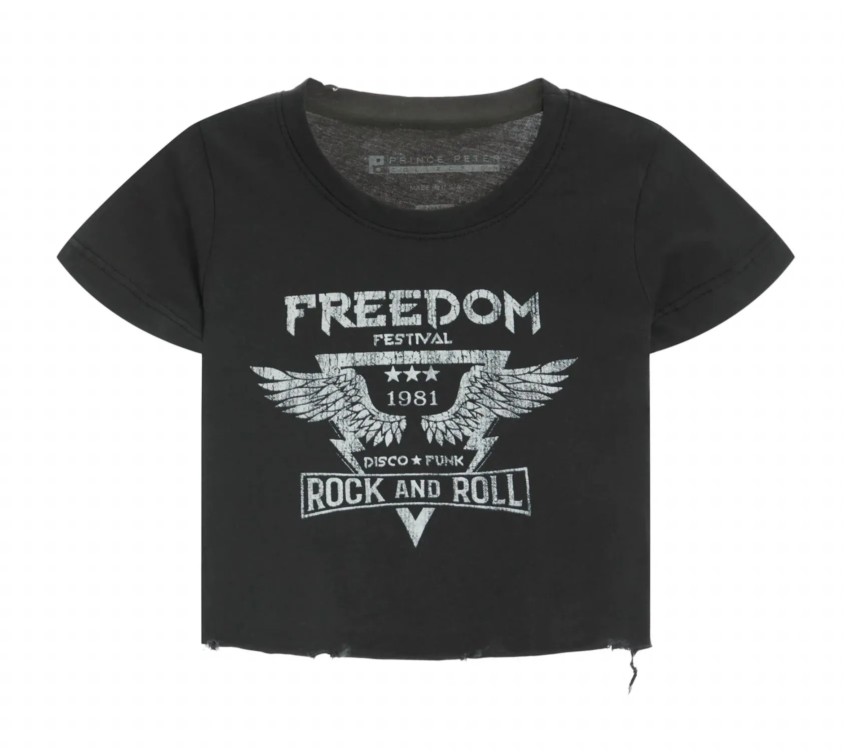 Women's Freedom Festival Cropped Tee In Black