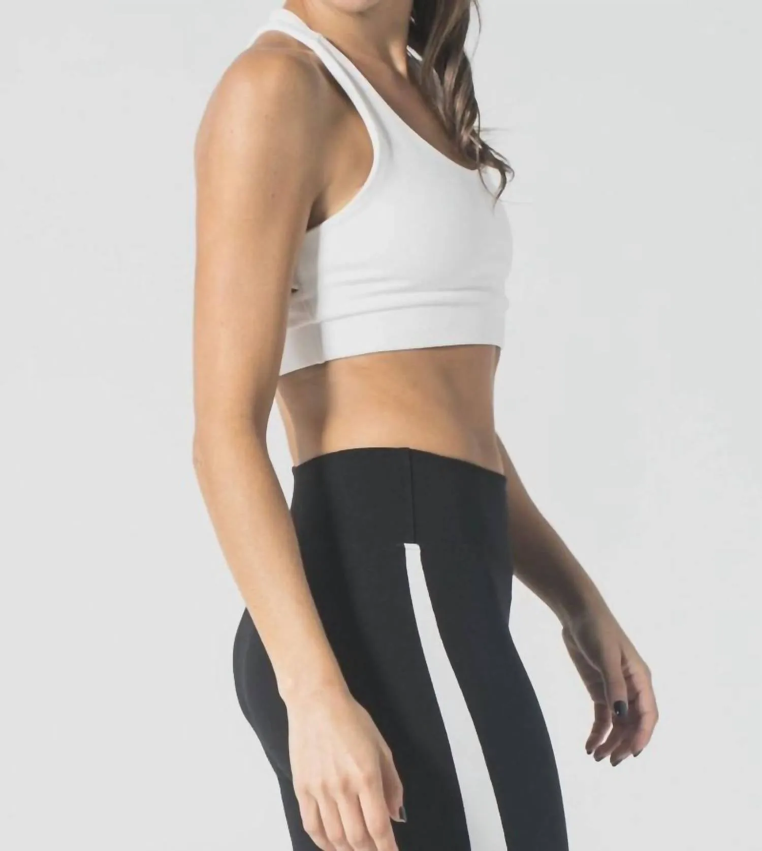 Women's Get In Line Tank Sports Bra Top In White