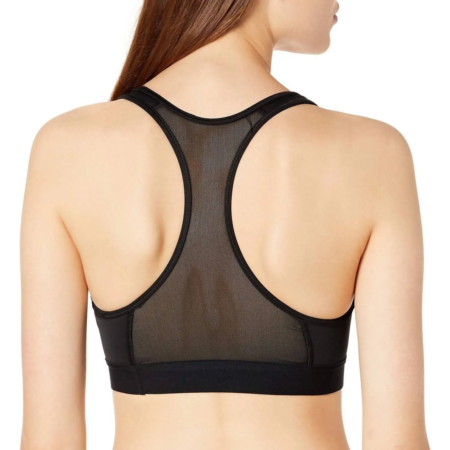 Women's Medium Support Racer Back Sports Bra In Black