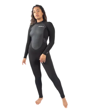 Womens Response FL 3/2mm Back Zip Wetsuit in Black