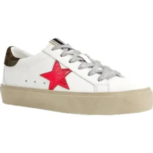 Women's Star And Camo Sneakers In White