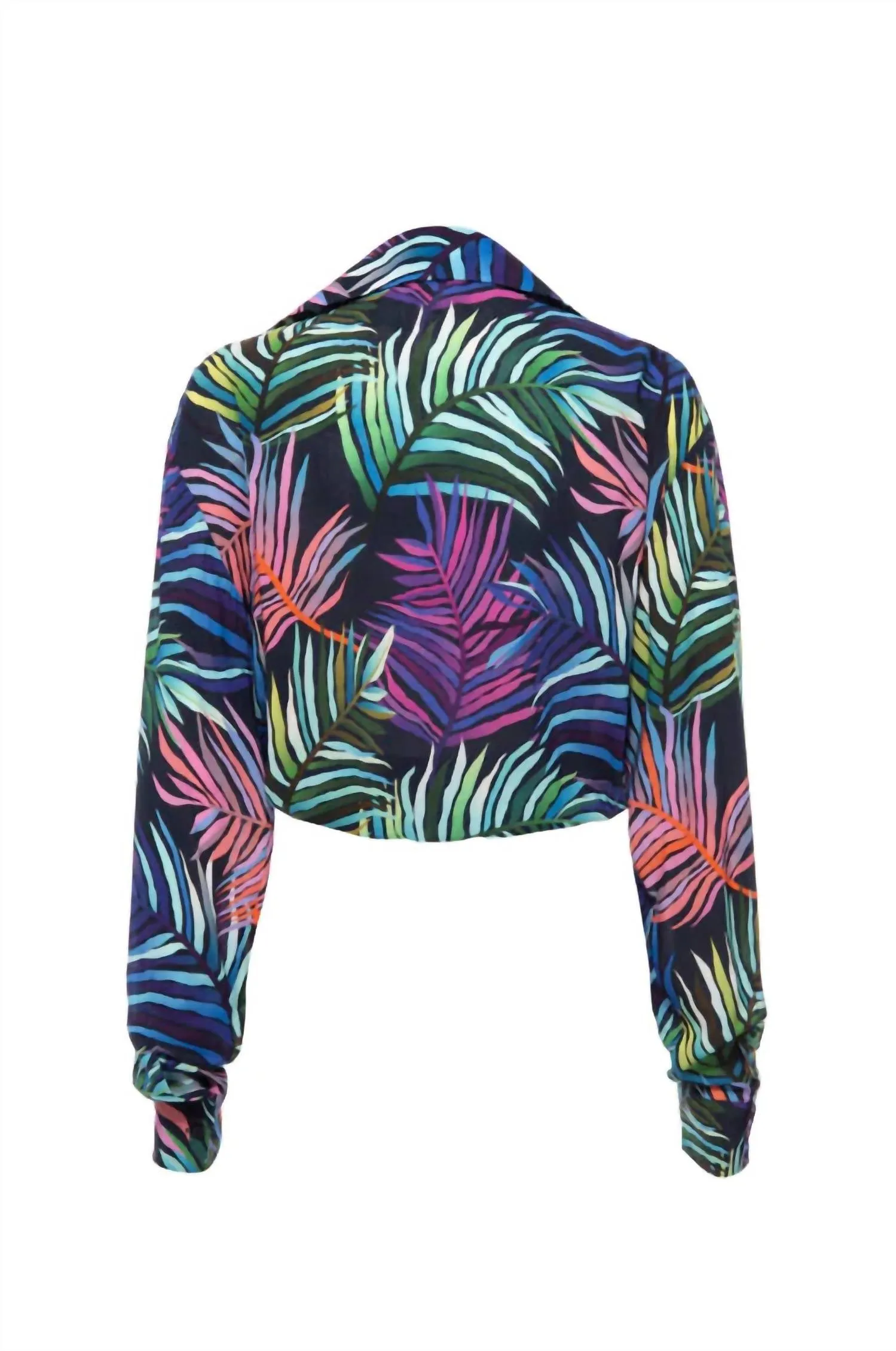 Women's Topper Top In Dark Rainbow Ferns