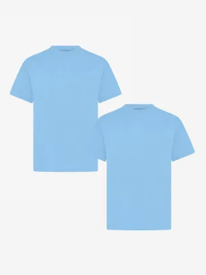 Zeco Kids School Crew Neck T-Shirt (Twin Pack) in Blue